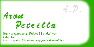 aron petrilla business card